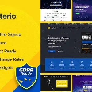 Crypterio – ICO Landing Page and Cryptocurrency WordPress Theme 2.4.9