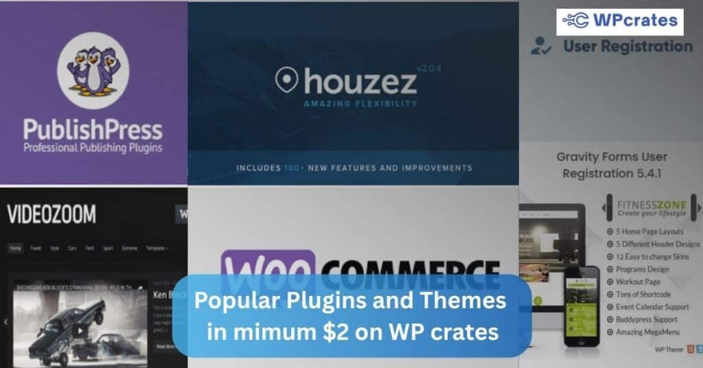 Popular Plugins and Themes in mimum $@ on WP crates by wpcrates.com