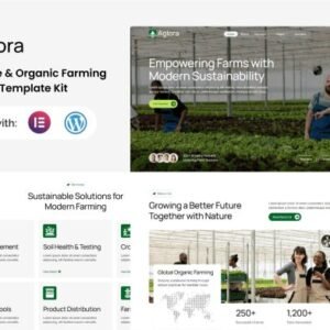 Aglora  – Agriculture & Organic Farming Elementor Template Kit