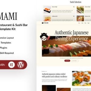 Umami  – Japanese Restaurant & Sushi Bar Elementor Template Kit